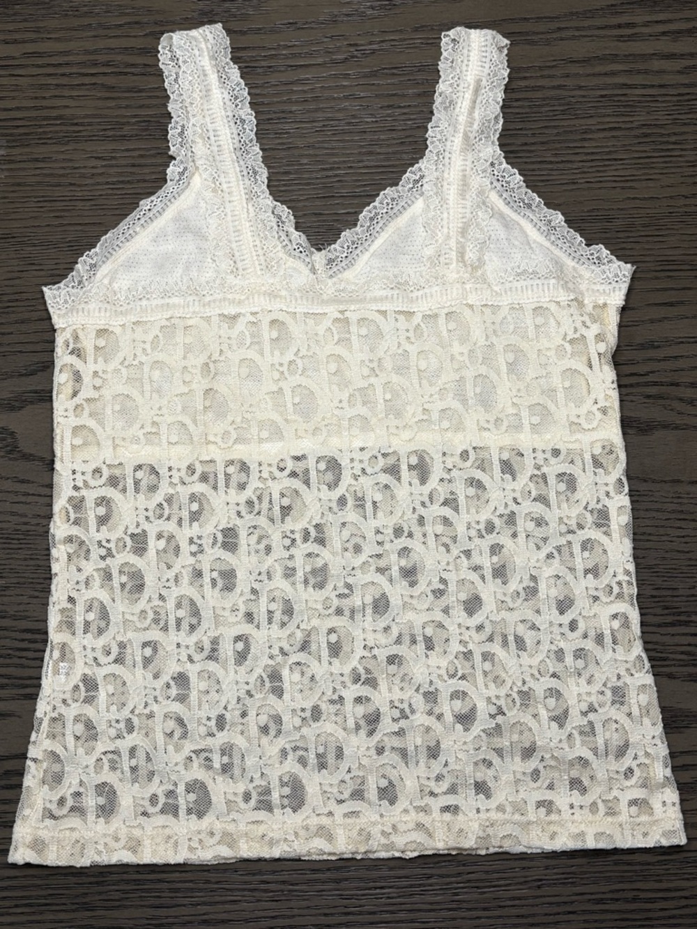 Vintage Christian Dior Trotter Monogram Lace Camisole – Galliano Era - Picture 2 of 7